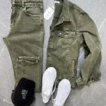 denim ensemble trendy coordinated effortless style