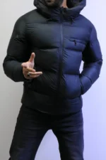 warm jacket with a modern design and a touch of luxury