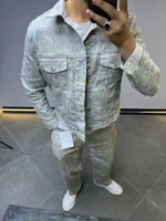 denim ensemble trendy coordinated effortless style