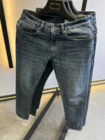 slim simple DARK BLUE jeans modern and elegant everyday look - Image 13