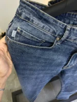 slim simple DARK BLUE jeans modern and elegant everyday look - Image 10