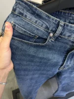 slim simple DARK BLUE jeans modern and elegant everyday look - Image 9