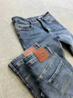 slim simple DARK BLUE jeans modern and elegant everyday look - Image 8