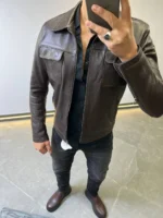 ZAC Men’s Brown Leather Jacket – Premium Designer CLASSIC  Style - Image 15
