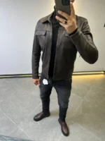 ZAC Men’s Brown Leather Jacket – Premium Designer CLASSIC  Style - Image 3