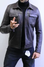 ZAC Men’s Brown Leather Jacket – Premium Designer CLASSIC  Style - Image 20