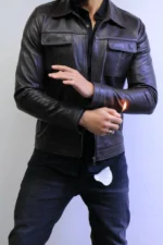 ZAC Men’s Brown Leather Jacket – Premium Designer CLASSIC  Style - Image 32