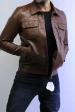 ZAC Men’s Brown Leather Jacket – Premium Designer CLASSIC  Style - Image 38