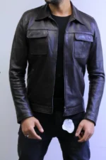 ZAC Men’s Brown Leather Jacket – Premium Designer CLASSIC  Style - Image 44