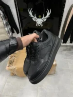 Men’s Full Black Shoes – Textured Leather, Soft Insole - Image 2