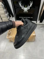 Men’s Full Black Shoes – Textured Leather, Soft Insole - Image 12