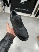 Men’s Full Black Shoes – Textured Leather, Soft Insole - Image 6