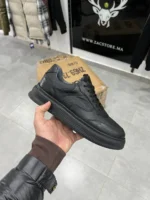 Men’s Full Black Shoes – Textured Leather, Soft Insole - Image 13