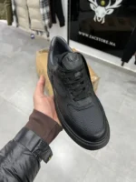 Men’s Full Black Shoes – Textured Leather, Soft Insole - Image 10