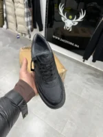 Men’s Full Black Shoes – Textured Leather, Soft Insole - Image 17