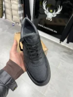 Men’s Full Black Shoes – Textured Leather, Soft Insole - Image 5