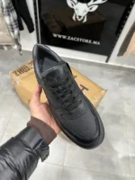 Men’s Full Black Shoes – Textured Leather, Soft Insole - Image 20