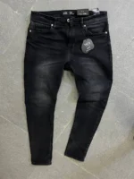 Stretch dark gray slim jeans for men , Modern Fit - Image 8