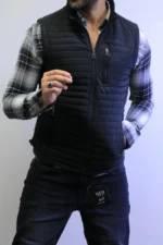 Men’s Sleeveless Puffer Vest – Soft & Warm Lightweight Fit