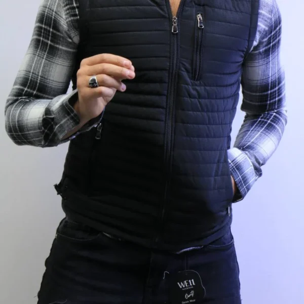 Men’s Sleeveless Puffer Vest – Soft & Warm Lightweight Fit