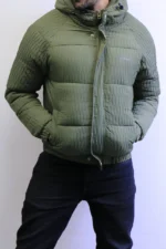 Winter Hooded Puffer Jacket - Premium Textured Material - Image 5