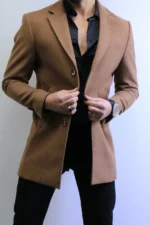 Camel Wool Coat —Premium Classic Fit , Modern Minimal Cut
