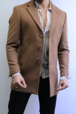 Camel Wool Coat —Premium Classic Fit , Modern Minimal Cut - Image 6