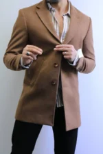 Camel Wool Coat —Premium Classic Fit , Modern Minimal Cut - Image 4