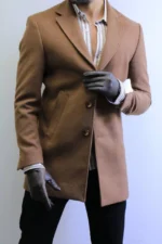 Camel Wool Coat —Premium Classic Fit , Modern Minimal Cut - Image 12