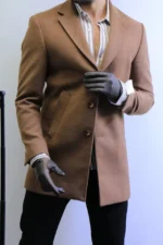 Camel Wool Coat —Premium Classic Fit , Modern Minimal Cut - Image 5