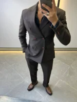 Men’s Slim Fit Double-Breasted Suit – Elegant Formal Outfit - Image 6