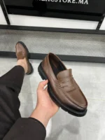 Men’s Classic Brown Leather Loafers – Comfortable Slip-On Dress Shoes - Image 12