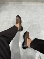 Men’s Classic Brown Leather Loafers – Comfortable Slip-On Dress Shoes - Image 5