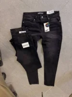 Stretch dark gray slim jeans for men , Modern Fit - Image 8