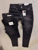 Stretch dark gray slim jeans for men , Modern Fit - Image 10