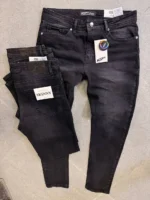 Stretch dark gray slim jeans for men , Modern Fit - Image 7