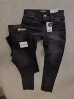 Stretch dark gray slim jeans for men , Modern Fit - Image 5