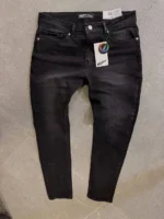 Stretch dark gray slim jeans for men , Modern Fit - Image 2