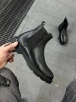 Premium Black Leather Boots Comfort in Every Step - Image 10