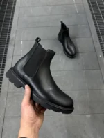 Premium Black Leather Boots Comfort in Every Step - Image 4