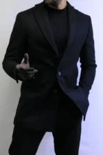 Black perficto Wool Coat —Premium Classic Fit , Modern Minimal Cut perficto - Image 4