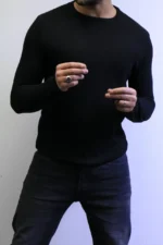 classic knit sweater with warm winter colors elegance in every detail - Image 23