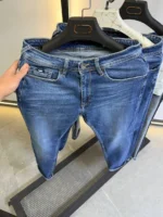 Light  Blue Wash Jeans for Men – basic  Fit - Image 7