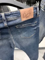 slim simple DARK BLUE jeans modern and elegant everyday look - Image 3