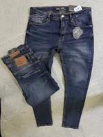 slim simple DARK BLUE jeans modern and elegant everyday look - Image 6