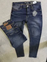 slim simple DARK BLUE jeans modern and elegant everyday look - Image 7