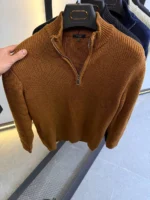 Men's Classic Quarter-Zip Sweater - Premium Knitwear for a Professional Look - Image 3
