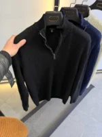 Men's Classic Quarter-Zip Sweater - Premium Knitwear for a Professional Look - Image 14