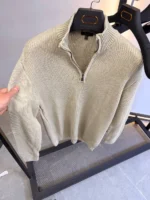 Men's Classic Quarter-Zip Sweater - Premium Knitwear for a Professional Look