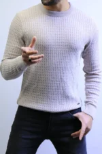 MC Men's Premium Knit Sweatshirt - Elegant Beige Edition